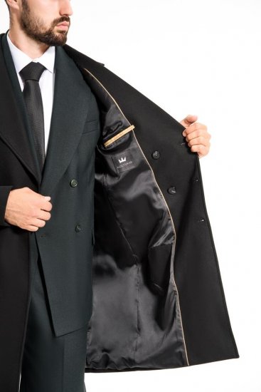 Пальто MAZALTOVMAN Двубортное премиум Черное