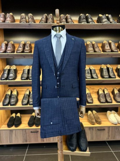 Костюм MAZALTOVMAN 3-ка Premium Синий в полоску