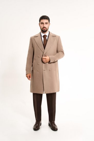 Пальто MAZALTOVMAN Двубортное премиум Бежевое
