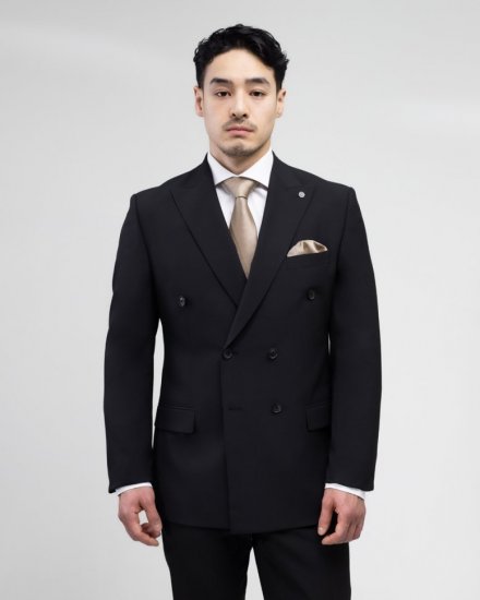 Двубортный костюм-тройка MAZALTOVMAN чёрный