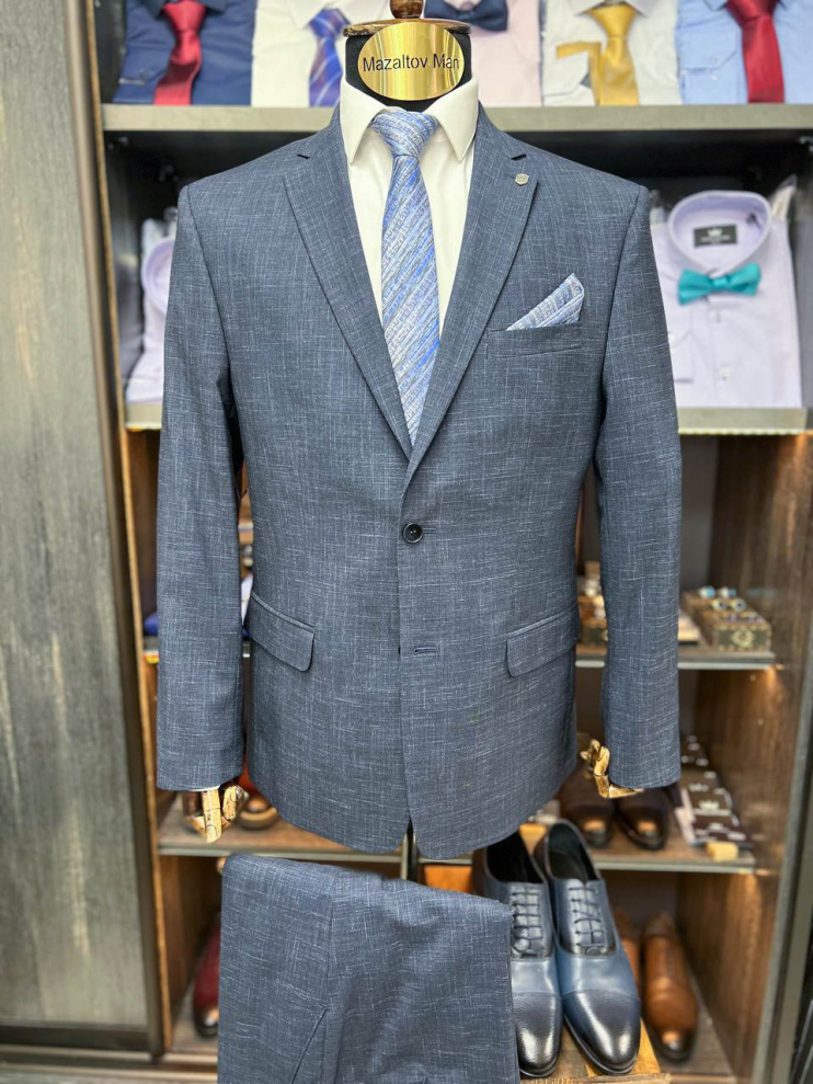 Костюм ВАЛ 2-ка Синий фактурный