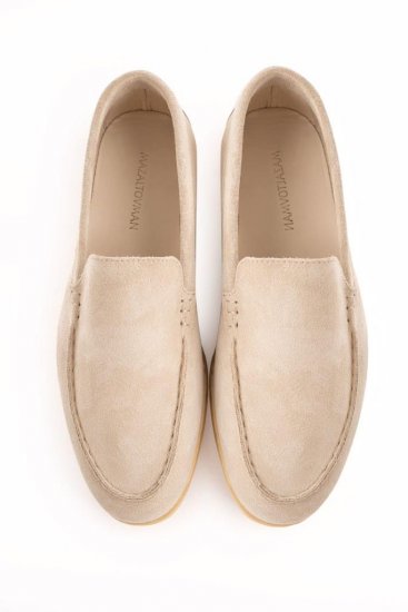 Лоферы MAZALTOVMAN из замши Бежевые