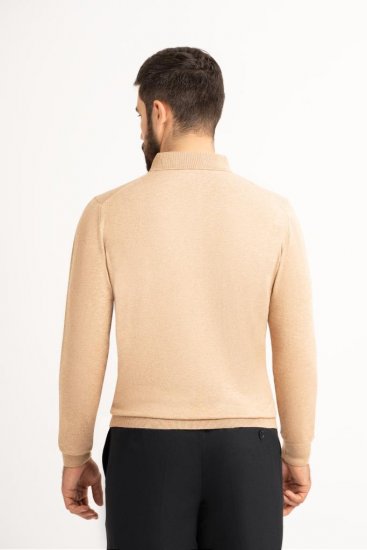 Поло ХЛФ Светло-бежевое с пуговицами