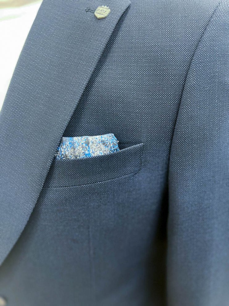 Костюм MAZALTOVMAN 2-ка премиум Темно-синий фактурный