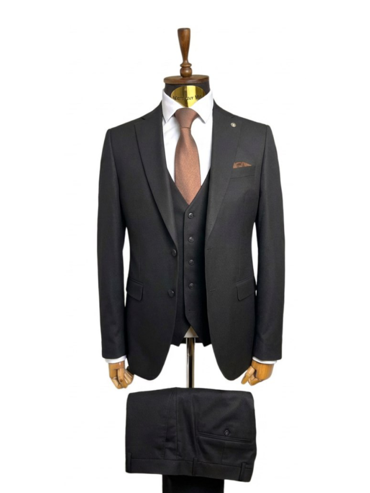 Костюм MAZALTOVMAN 3-ка Премиум Черный фактурный