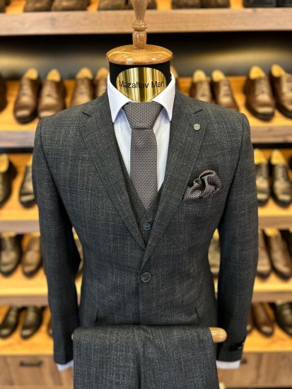 Костюм MAZALTOVMAN 3-ка Серый в клетку комбинированный