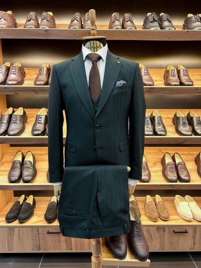 Костюм MAZALTOVMAN 3-ка премиум Зеленый в елочку