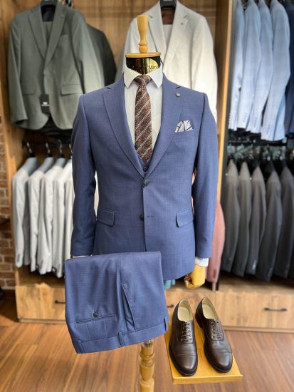 Костюм MAZALTOVMAN 3-ка премиум Синий фактурный